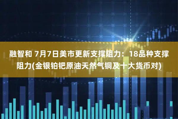 融智和 7月7日美市更新支撑阻力：18品种支撑阻力(金银铂钯原油天然气铜及十大货币对)