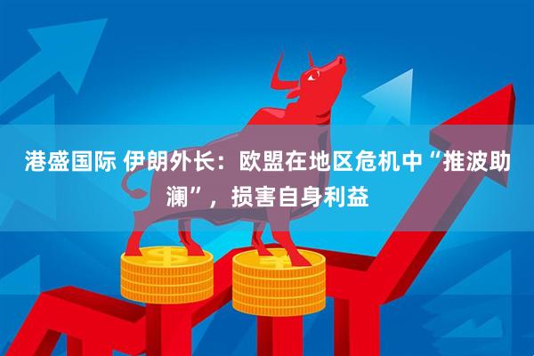 港盛国际 伊朗外长：欧盟在地区危机中“推波助澜”，损害自身利益